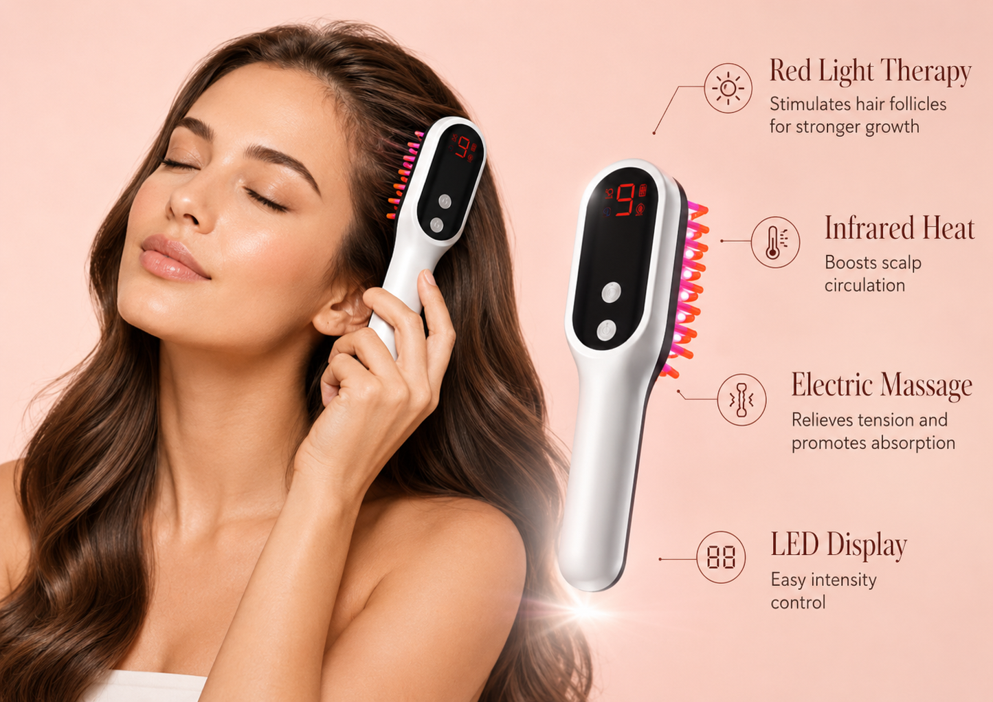 Infrared Red Electric Scalp Massager